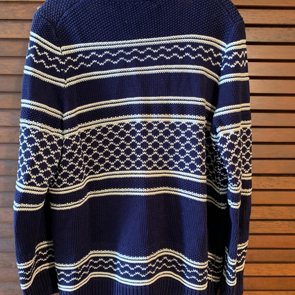 Madewell Navy and White Patterned Cardigan - Picture 2 of 3